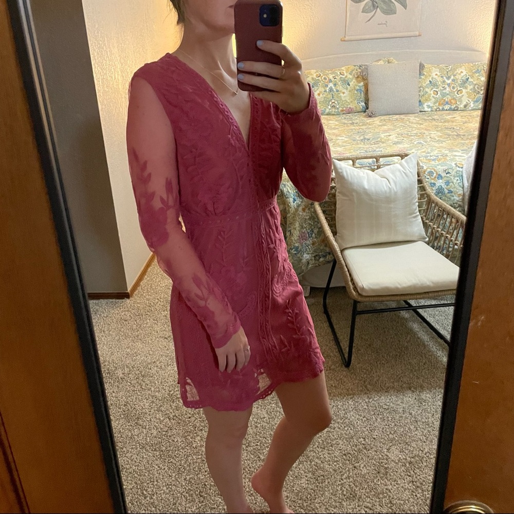 Lace Long Sleeve Dress